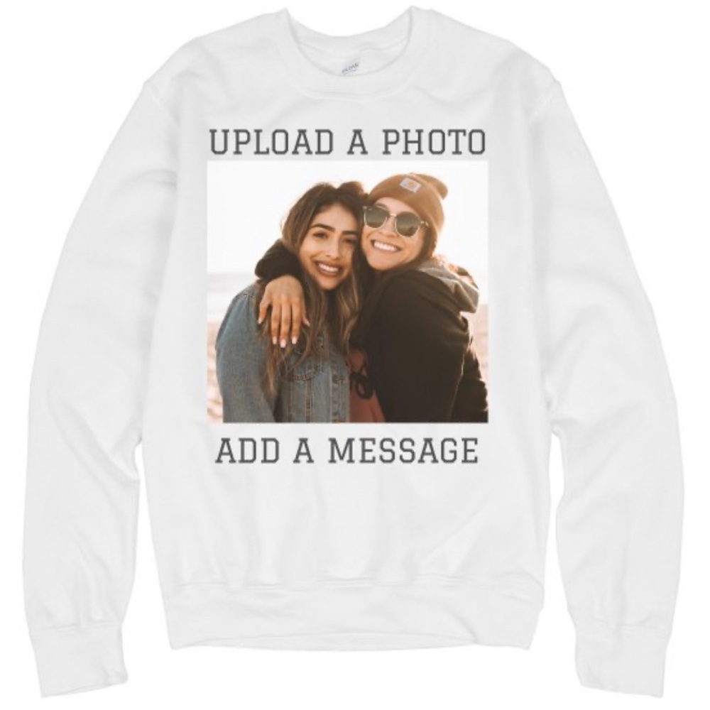 Customizable White Sweatshirt